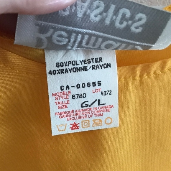 Vintage Camisole tank top Reitmans Marigold Yellow Size L - Picture 5 of 5